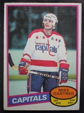 1980-81 O-PEE-CHEE #195 MIKE GARTNER - Rookie Card - Capitals