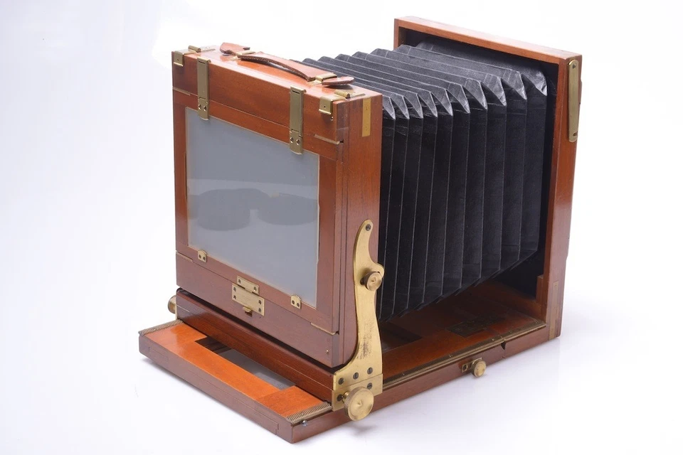 ✅ BRUCKNER UNION WOODEN VIEW CAMERA 13X18, 5X7 BUSCH 190MM LEUKAR DOPP. ANASTIG - Image 2 of 4