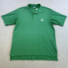 Vintage Champion Polo Shirt Mens XL Green Short Sleeve Casual Adult