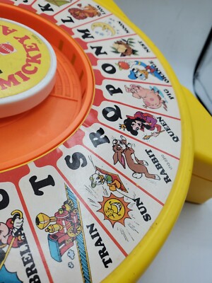 Vintage Mattel Disney See N Say Mickey Mouse ABC's Aphabet