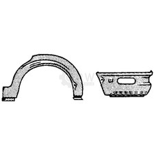 Reparaturblech Seitenwand hinten links f�r BMW 3er E30