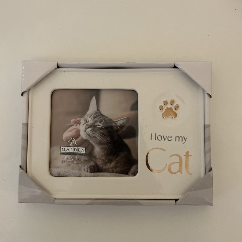 New Cat Picture Frame “I Love My Cat” 4x4 gift
