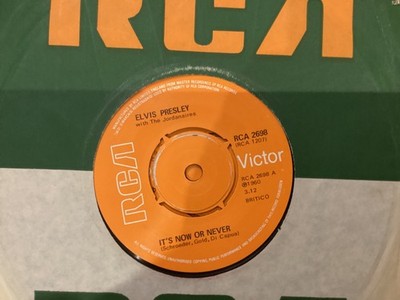 ELVIS PRESLEY .  IT S NOW OR NEVER / MAKE ME KNOW IT .  NR. MINT 7  VINYL