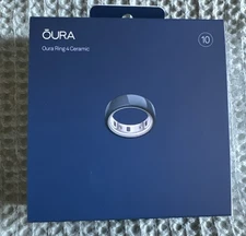 Oura Ring Gen 4 Ceramic Midnight Size 10 NEW Smart Ring Sealed