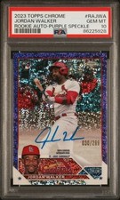 2023 Topps Chrome JORDAN WALKER Rookie AUTO Purple Speckle /299 PSA 10 GEM MINT