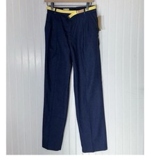 NWT Vintage Levi's Sportswear Pleated Pants Made In USA 12 Yellow Belt Retro