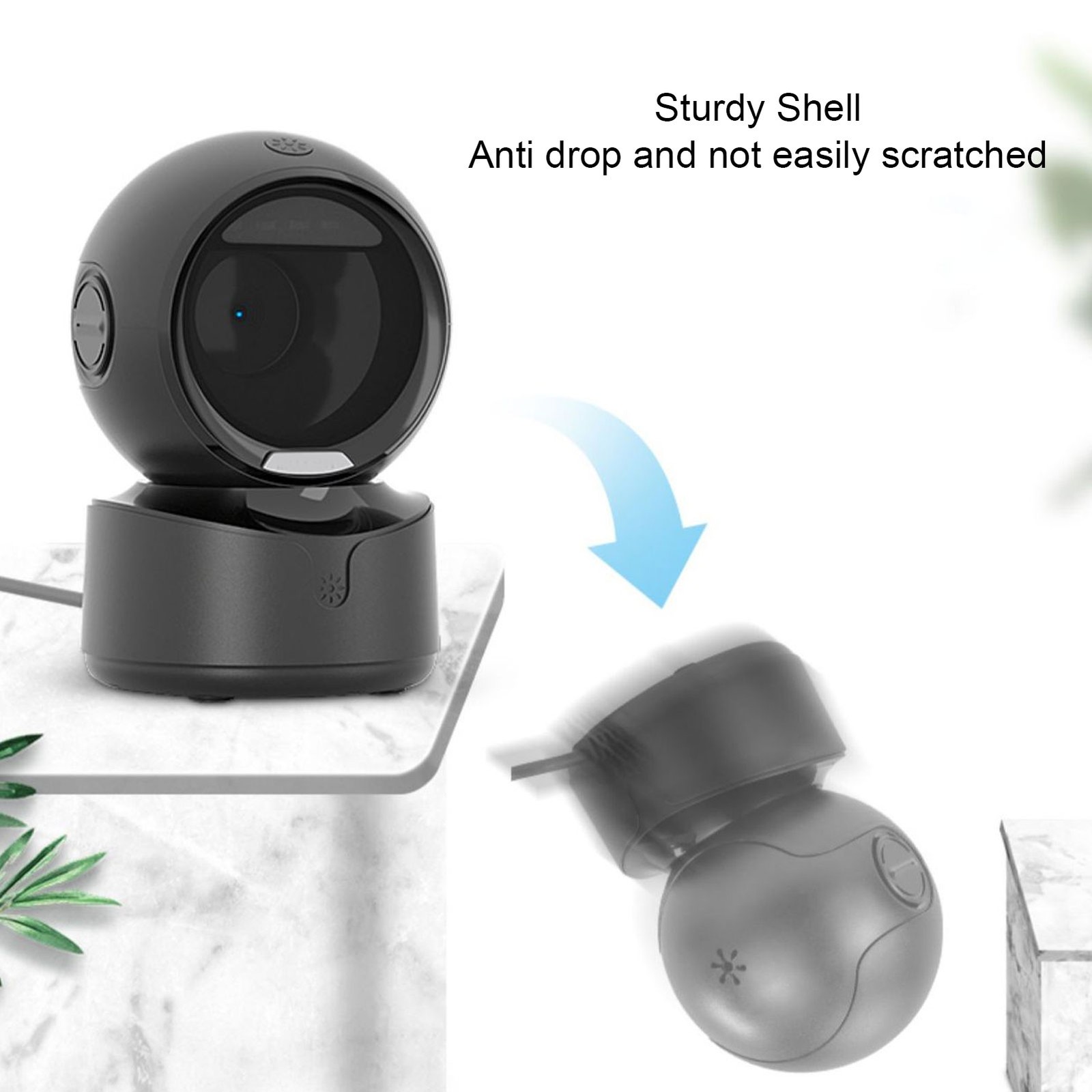 Desktop Barcode Scanner Auto Sensing Omnidirectional USB Wired 1D 2D QR Bar Code
