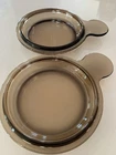 2  Very Nice PYREX Grab IT Glass Replacement P-150-C Lids  Cranberry.