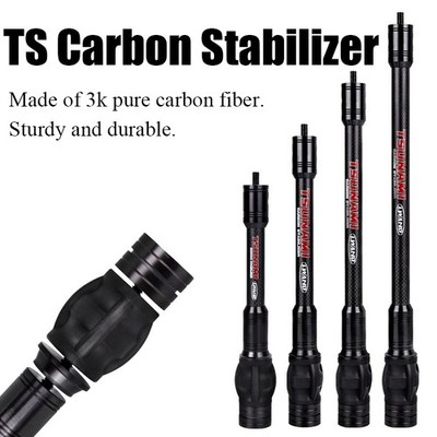 Compoundbogen Stabilisator 3K Carbon 6'' 8'' 10'' Schockdämpfer Bogenschießen Jagd