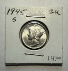 1945-S Mercury Dime 10C SILVER - Brilliant Uncirculated (BU)