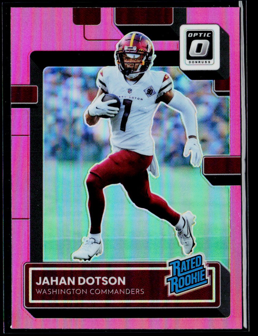 2022 Donruss Optic #210 Jahan Dotson Rookie Pink RC Washington Commanders