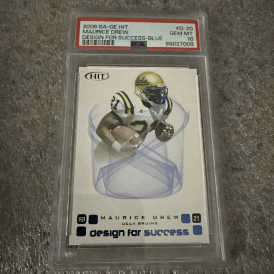 2006 SA-GE HIT Design for Success Blue Maurice Jones-Drew RC PSA 10 POP 2 Rare - Image 2 of 4