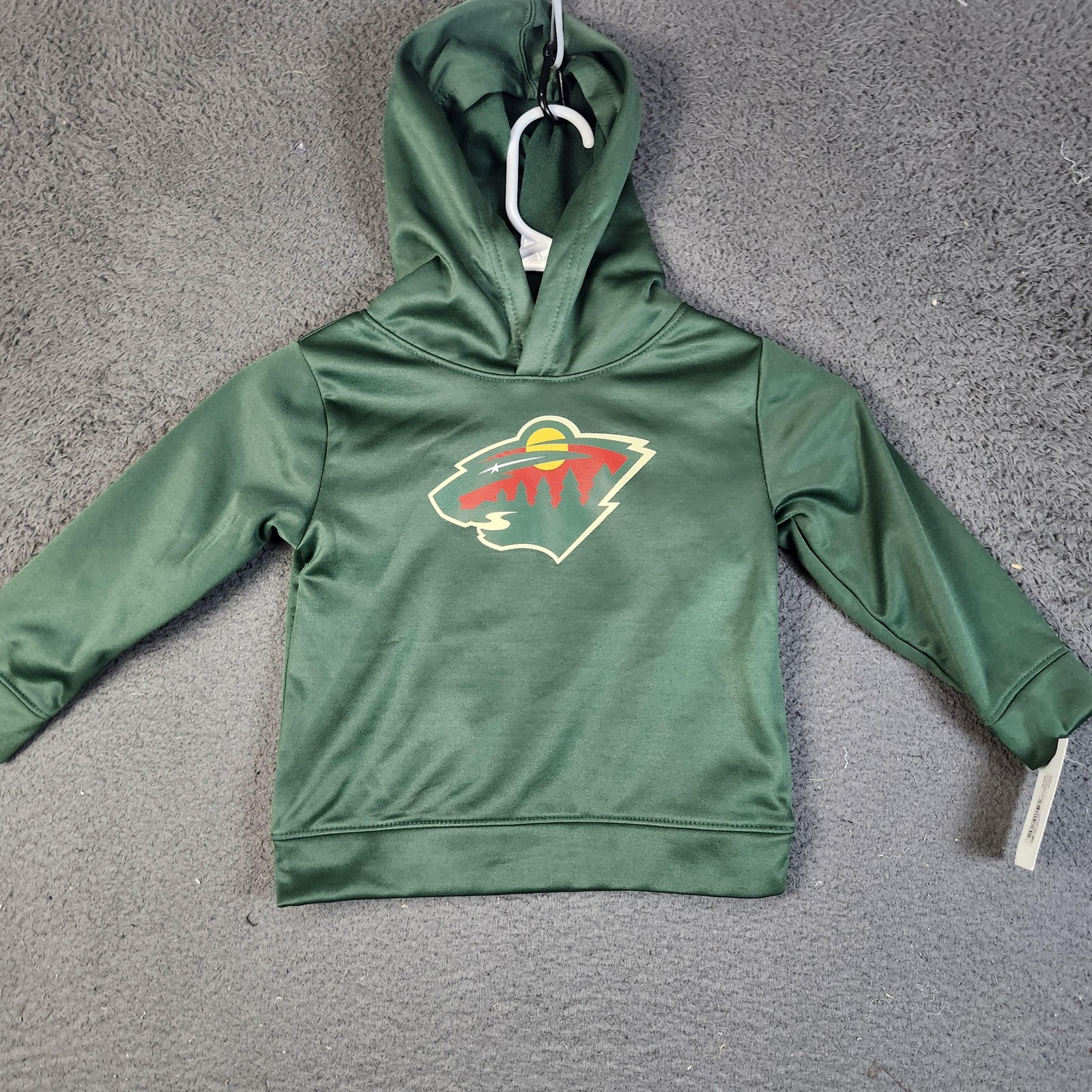 Minnesota Wild Hoodie Toddler 2T Green NHL Hockey Pullover Sweatshirt Kids