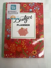 NWT Pen+Gear 5.5" x 7.5" Budget Planner, 80 Pages Red With Flowers (Undated) E1