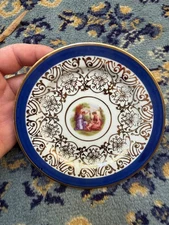 Antique O.P.Co. Syracuse China Decorative Plate – “Classical Scene” Gold Filigre