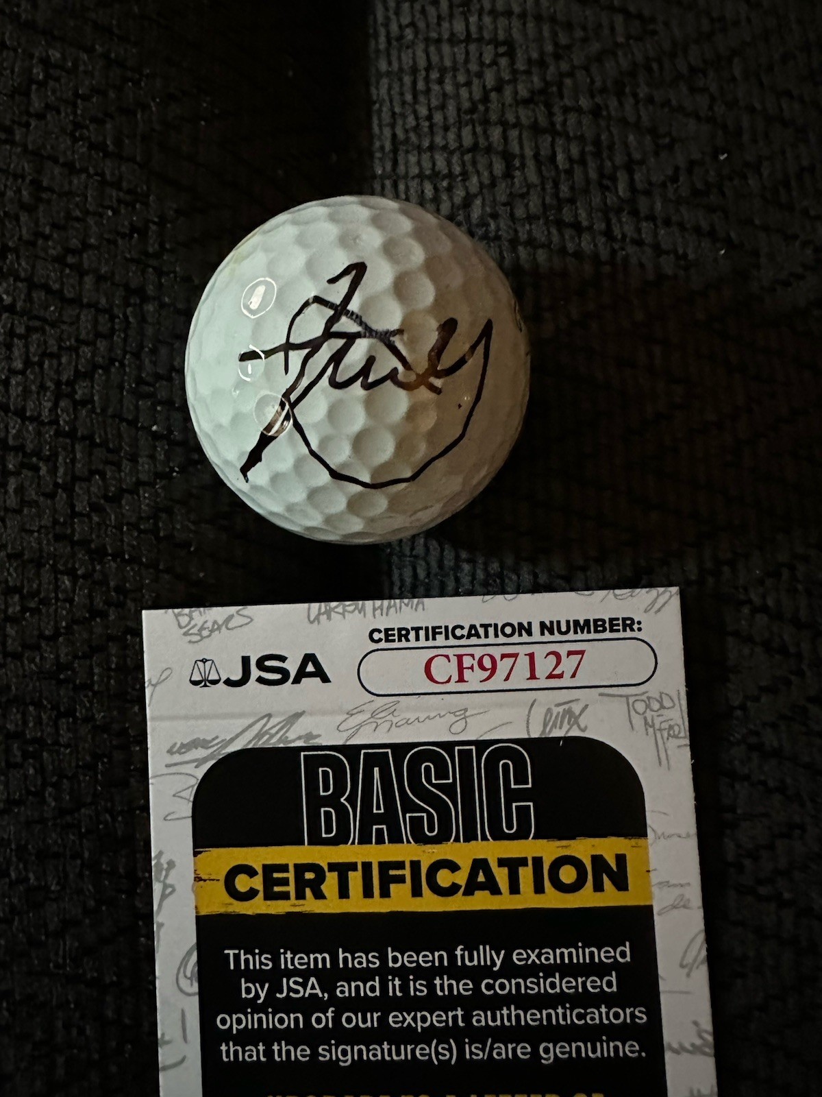 Xander Schauffele Autographed Signed Golf Ball Pga Tour JSA Authenticated COA Autograph 