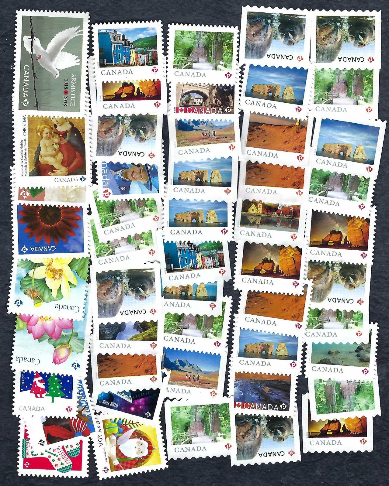 $62.00 Face Value (50 X P Stamps) UNCANCELLED POSTAGE-OFF PAPER-FREE SHIPPING !!