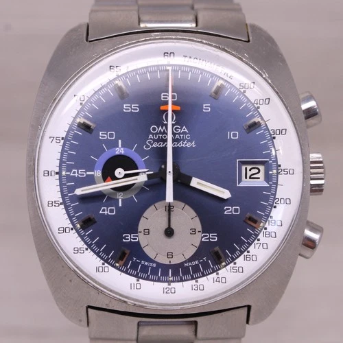 Vintage c.1970 Omega Seamaster Steel 38mm Automatic Chronograph Watch 176.007