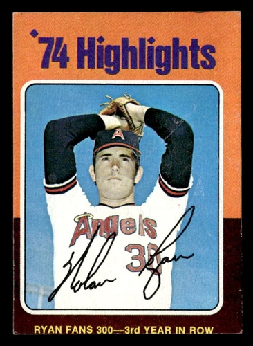 Nolan Ryan 1975 Topps Mini Highlights Card #5 California Angels