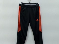 Adidas Tiro 17 Track Pants Women's SZ XS Black w/ Orange Taper Ankle Zip
