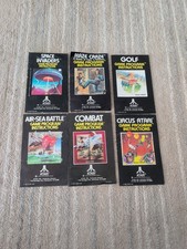 Lot of 6 1980 Atari Game Manuals Vintage Instruction Book Catalog Booklets
