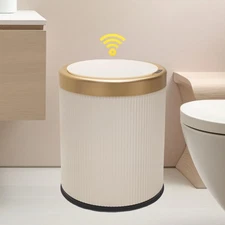 Automatic Motion Sensor Bathroom Trash Can with Lid, 10.5 Liter / 2.8 Gallon ...