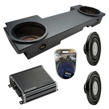 02-13 Cadillac Escalade EXT Harmony F124 Dual 12 Custom Rhino Sub Box & CXA800.1
