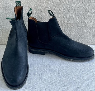 Polo Ralph Lauren Radford Black Roughout  Suede Chelsea Boots US 8 ($270)