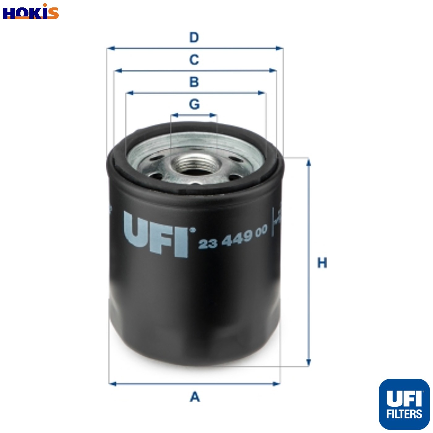 OIL FILTER 23.449.00 FOR ALFA ROMEO FIAT FIORINO/Box/Body/MPV/Pick/up MAREA 1.9L - Image 4