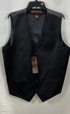 Perry Ellis Men's Portfolio Stretch Suit Vest Black NWT Size XL