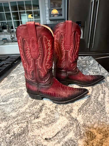 los altos cowboy boots ostrich mens 7