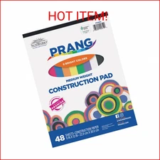 Prang (Formerly SunWorks) Medium Weight Construction Paper Pad, 8 Assorted Color