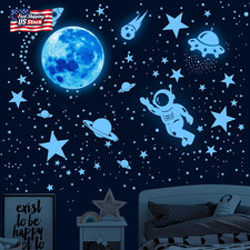 530Pcs Glowing Stars for Ceiling,Glow in the Dark Stars,Space Wall Decals Solar