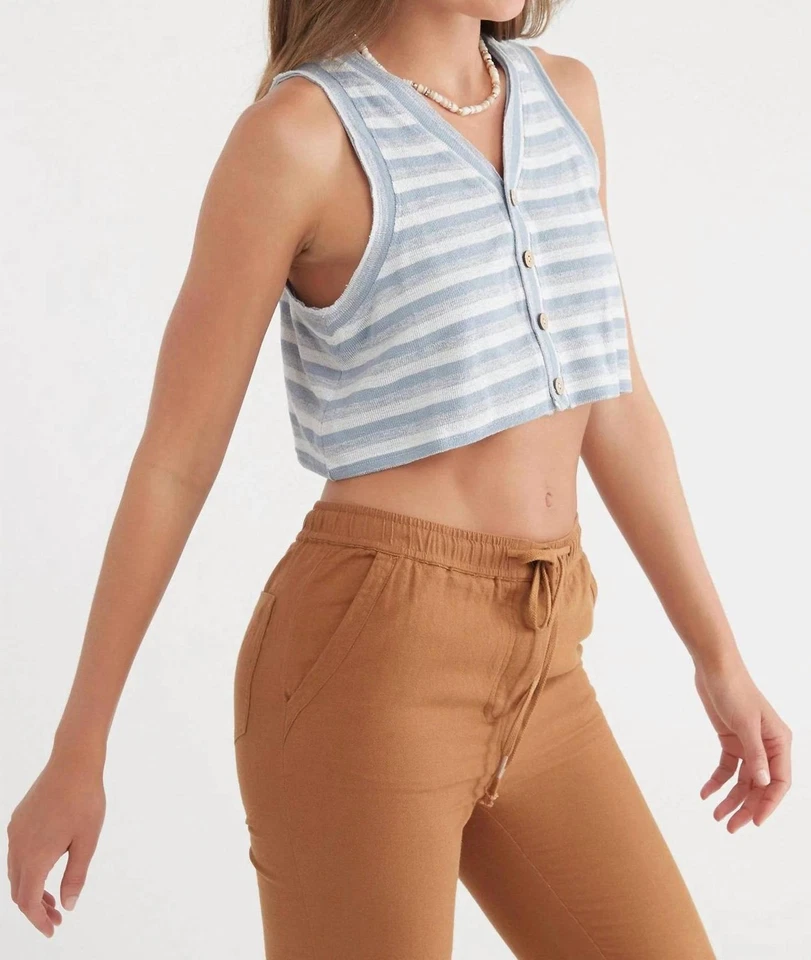 Camiseta sin mangas corta O'neill tejida con botones talla S Foto 2 de 4