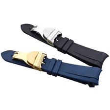 FKM Rubber Strap for 41mm Tudor Black Bay 1958 GMT Curved End – 22mm Watch Band