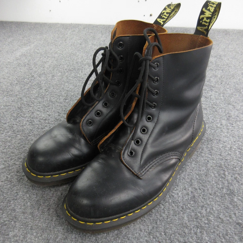 Botas Dr. Martens 1460 para Hombre Talla 11 Negras 8 Ojos Combate Con Cordones Cuero Inglaterra Foto 2 de 4