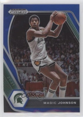 2021-22 Panini Prizm Draft Picks Blue Prizm 57/199 Magic Johnson #86 HOF 7y2