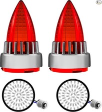 Motorcycle 2" 1156 LED Rear Turn Signal Red Light Blinkers Indicators with Supe