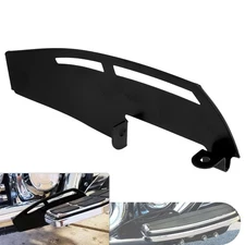Black Driver Foot Heel Guard Footboard Exhaust Fit For Harley Touring 1986-UP