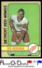 1972-73 Topps #95 Red Berenson Detroit Red Wings NHL Hockey Card