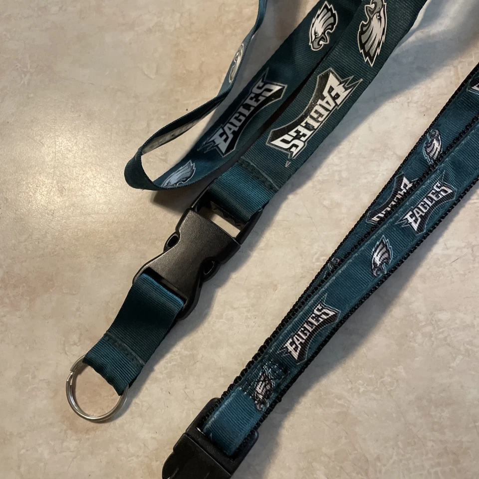 Set of 2 Eagles Lanyard Key Chains NFL Team Colors Eagles - Image 4 of 4