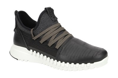 Ecco Schuhe ZIPFLEX schwarz Damenschuhe sportliche Schnür-Halbschuhe 80374301001
