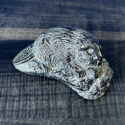 Vintage Soapstone Beaver Figurine The AARDIK Collection Canada Animal Nature