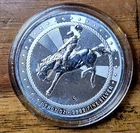Scottsdale 1 Oz "Ride For The Brand" 9999 Fine Silver Round w/Buffalo Privy
