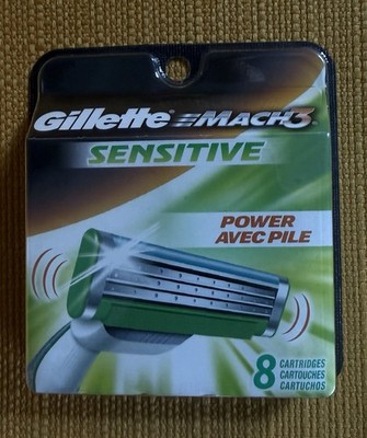 Gillette Mach 3 Sensitive 8 Cartridges - NEW - FREE And FAST SHIPPING!