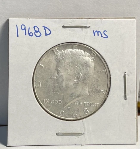 1968- D Kennedy Half Dollar 40% SILVER MS