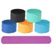 Silicone Slap Bracelets - 6Pcs Fitting for DIY Prizes 8.5" Multicolor2