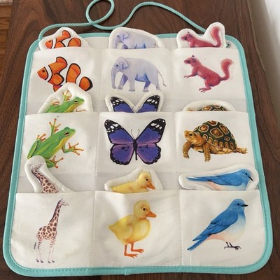 COMPLETE Lovevery Realist Play Kit 19-21Mo Quilted Critter Pockets Animals
