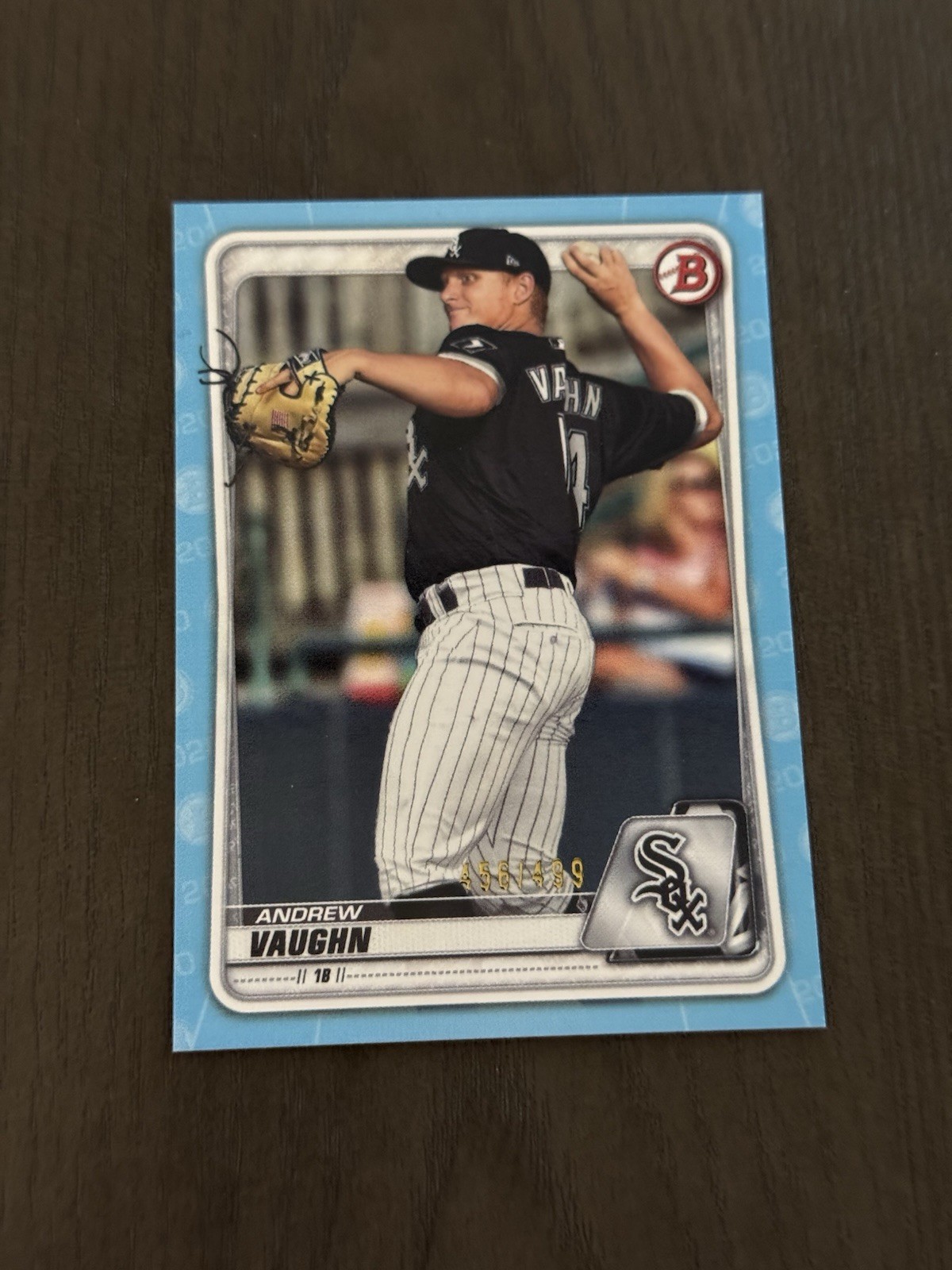 2020 Bowman Draft Sky Blue Border /499 #BD-153 ANDREW VAUGHN Chicago White Sox