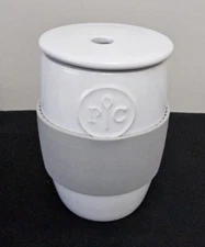 Pampered Chef Ceramic Microwave Egg Cooker with Silicone Sleeve #1529